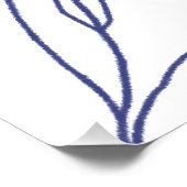 Abstracte organische vormen - Blauw en Beige Perfect Poster (Hoek)