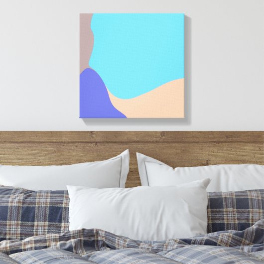 Abstracte organische vormen canvas afdruk (Insitu (Slaapkamer))