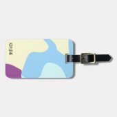 Abstracte organische vormen gepersonaliseerd bagagelabel (Voorkant horizontaal)