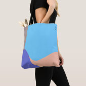 Abstracte organische vormen gepersonaliseerd tote bag (Dichtbij)