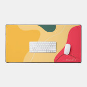 Abstracte organische vormen kalligrafie monogram bureaumat (Keyboard & Muis)