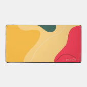 Abstracte organische vormen kalligrafie monogram bureaumat (Voorkant)