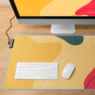 Abstracte organische vormen kalligrafie monogram bureaumat