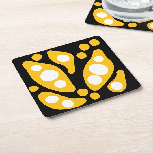 Abstracte organische vormen kartonnen onderzetters (Schuin)