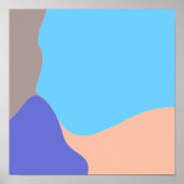 Abstracte organische vormen poster (Voorkant)