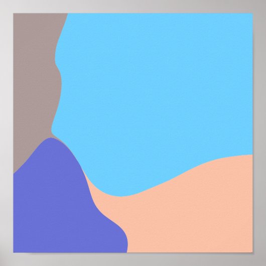 Abstracte organische vormen poster (Voorkant)