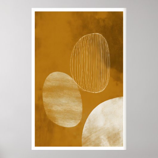 Abstracte organische vormen poster - Minimalistisc (Voorkant)