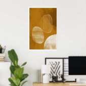 Abstracte organische vormen poster - Minimalistisc (Thuiskantoor)