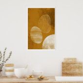 Abstracte organische vormen poster - Minimalistisc (Keuken)