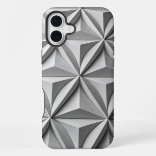 Abstracte origami gevouwen snijlijnen iPhone 16 plus hoesje