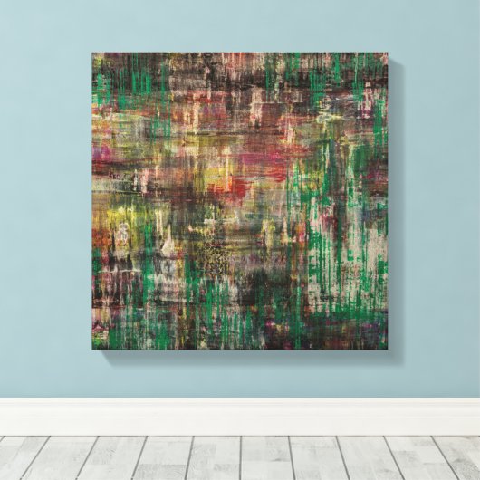 Abstracte originele canvasprinters canvas afdruk (Insitu (Houten vloer))