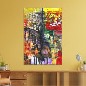 Abstracte Originele Kunst Canvas Afdruk (Insitu (Woonkamer))