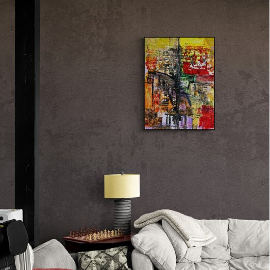 Abstracte Originele Kunst Canvas Afdruk