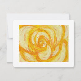 Abstracte originele kunst van Gele Roos Feestdagenkaart