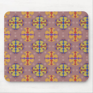 Abstracte ornamenten vormen pastelkleuren patroon muismat