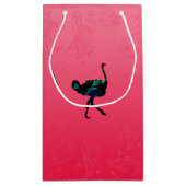 Abstracte Ostrich Gift Bag Klein Cadeauzakje (Achterkant)