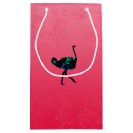 Abstracte Ostrich Gift Bag Klein Cadeauzakje