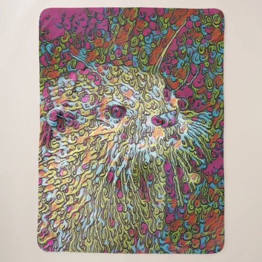 Abstracte otter sherpa deken (Voorkant)