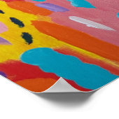 Abstracte oude basiskleuren poster (Hoek)