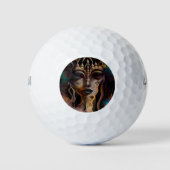 Abstracte Oude Egyptische vrouw Golfballen (Voorkant)
