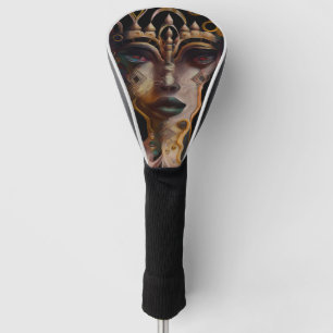 Abstracte Oude Egyptische vrouw Golfheadcover