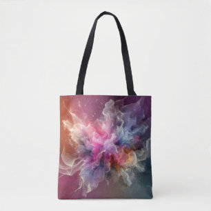 Abstracte Oude Roze Bloemige Wolk Landschap Tote Bag