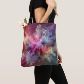 Abstracte Oude Roze Bloemige Wolk Landschap Tote Bag (Dichtbij)