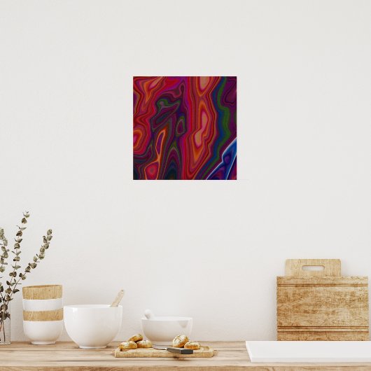 Abstracte Overbelasting Poster (Keuken)