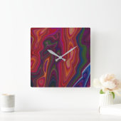 Abstracte Overbelasting Vierkante Klok (Huis)