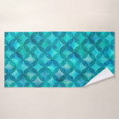 Abstracte overlappende cirkels naadloos patroon. W Badhanddoek (Badhanddoek)