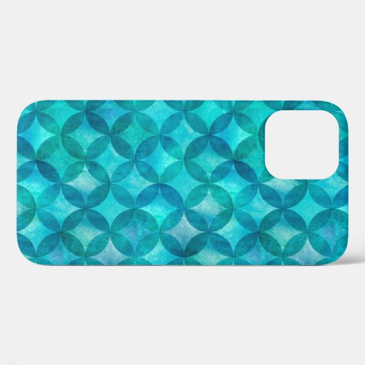 Abstracte overlappende cirkels naadloos patroon. W Case-Mate iPhone Case (Achterkant (horizontaal))