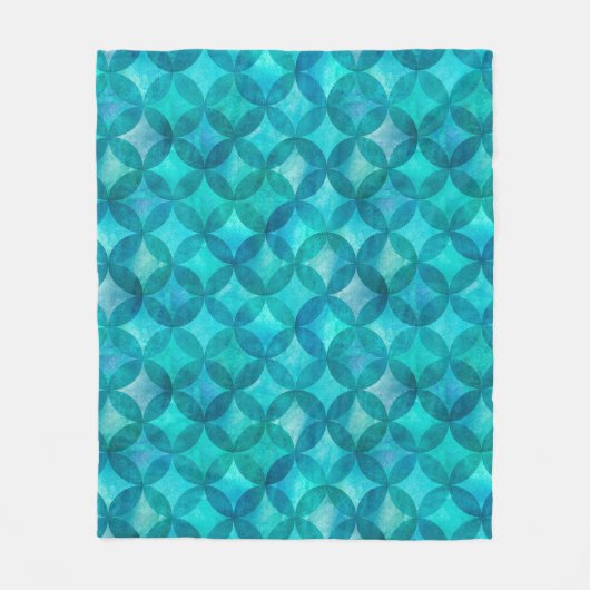 Abstracte overlappende cirkels naadloos patroon. W Fleece Deken (Voorkant)