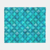 Abstracte overlappende cirkels naadloos patroon. W Fleece Deken (Voorkant (Horizontaal))