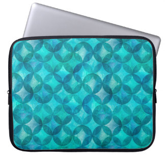 Abstracte overlappende cirkels naadloos patroon. W Laptop Sleeve