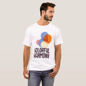 Abstracte overlappende kleurcirkels t-shirt (Voorkant volledig)