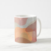 Abstracte overlappende pastelklodders achtergrond koffiemok (Voorkant rechts)