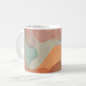 Abstracte overlappende pastelklodders achtergrond koffiemok (Voorkant links)