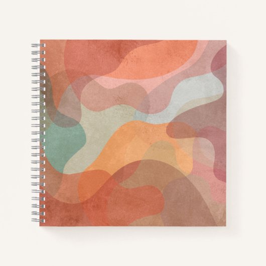 Abstracte overlappende pastelklodders achtergrond notitieboek (Voorkant)