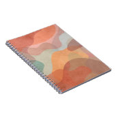 Abstracte overlappende pastelklodders achtergrond notitieboek (Rechterzijde)