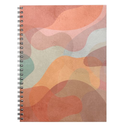 Abstracte overlappende pastelklodders achtergrond notitieboek (Voorkant)