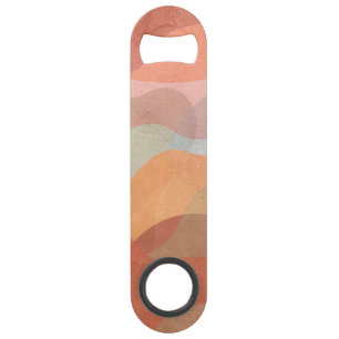 Abstracte overlappende pastelklodders achtergrond speed flessenopener