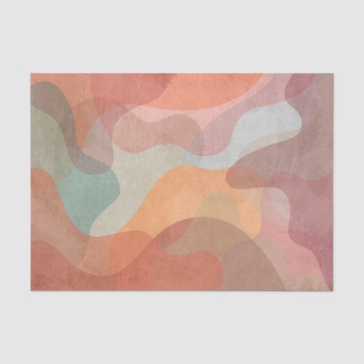 Abstracte overlappende pastelklodders achtergrond tissuepapier (Voorkant)