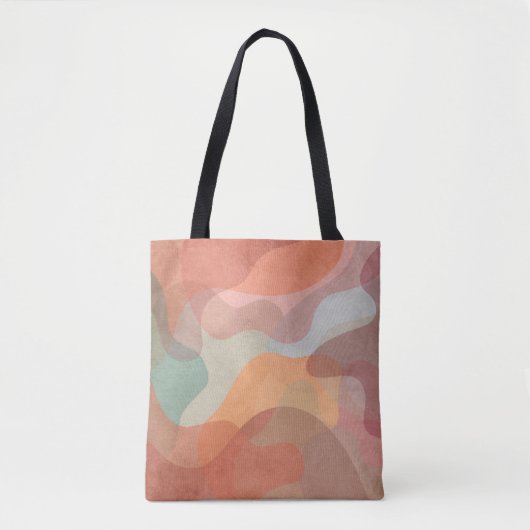 Abstracte overlappende pastelklodders achtergrond tote bag (Voorkant)