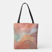 Abstracte overlappende pastelklodders achtergrond tote bag (Achterkant)