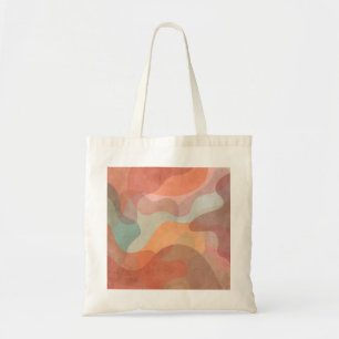 Abstracte overlappende pastelklodders achtergrond tote bag