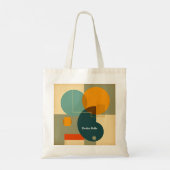 Abstracte Overlappende Vormen Kunstcompositie Tote Bag (Achterkant)