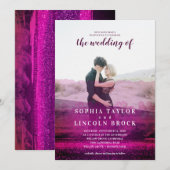 Abstracte overlay-fotobruiloft van Burgundy Kaart (Voorkant / Achterkant)