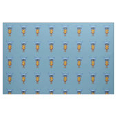 Abstracte Owl Blue Circle Eyes Colorful Feathers Stof (Fat Quarter)