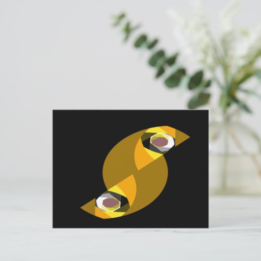 ABSTRACTE OWL BRIEFKAART (Staand voorkant)