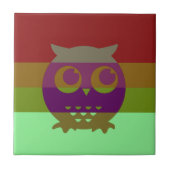 Abstracte Owl Ceramic Photo Tile Tegeltje (Voorkant)